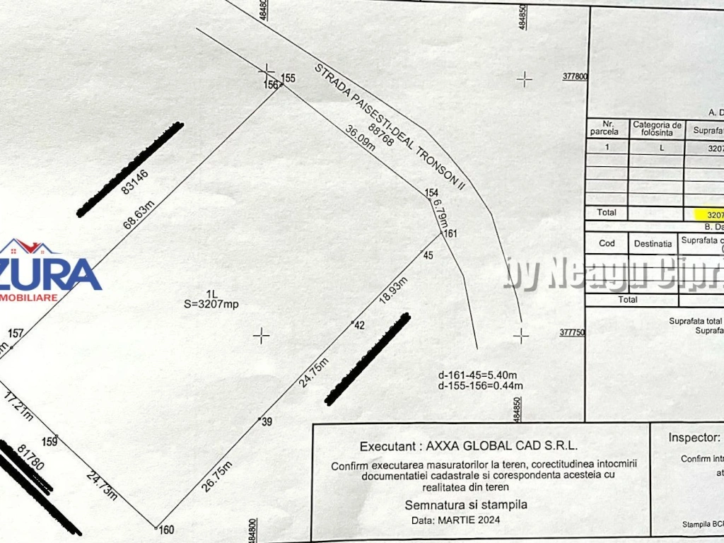 AZURA Imobiliare - Teren Bascov str Paisesti Deal
